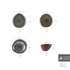 Karaca Bonn Reactive Geschirrset, 6 Personen, 24 teilig