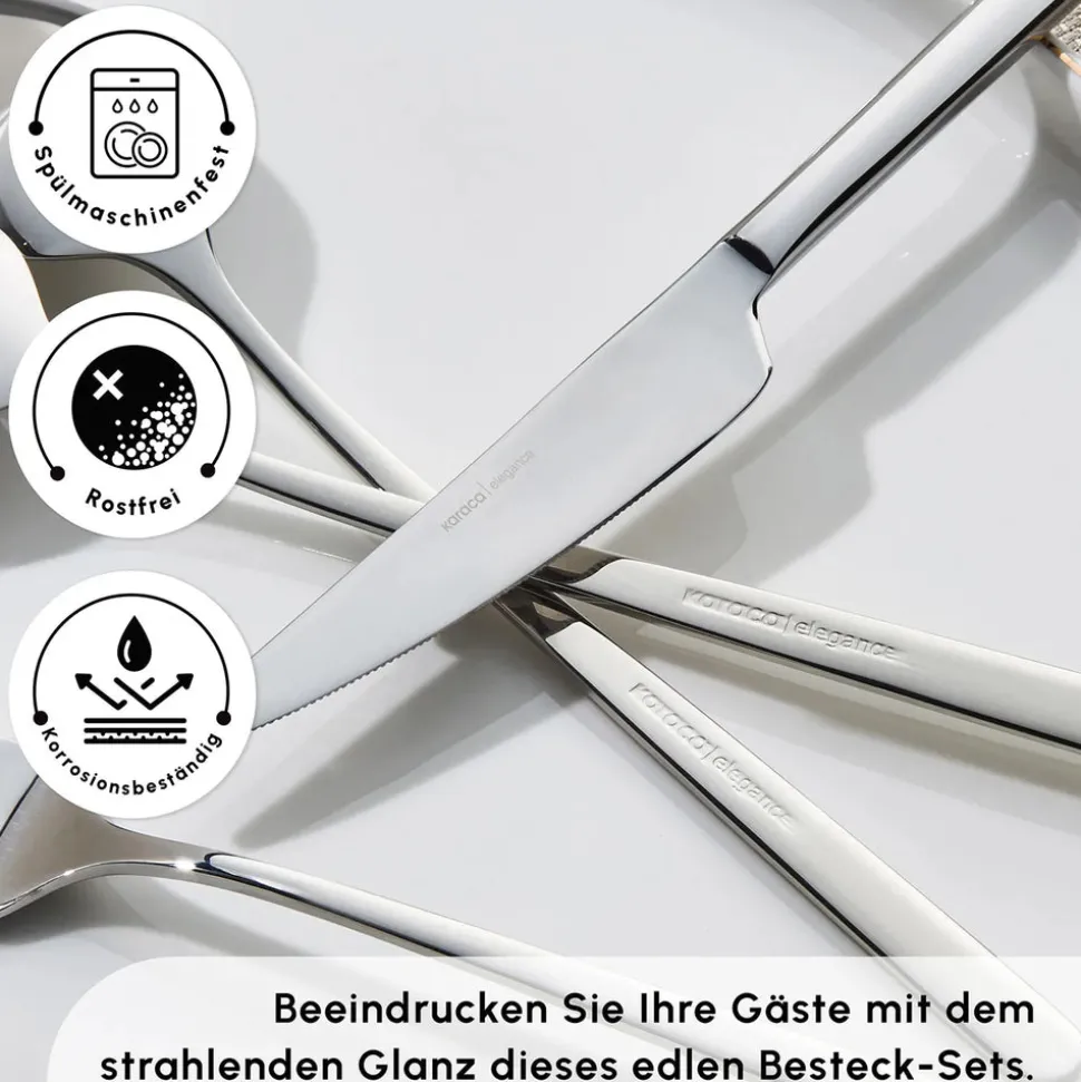 Karaca Boreas 12 Personen Besteckset, 84 Teilig