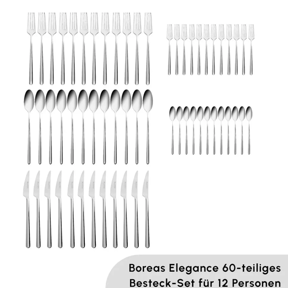 Karaca Boreas 12 Personen Besteckset, 60 Teilig