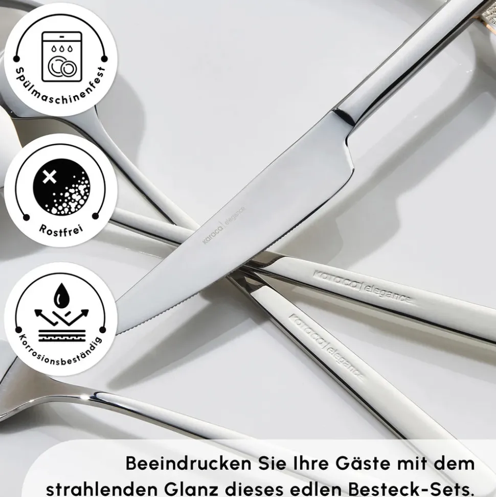 Karaca Boreas 12 Personen Besteckset, 60 Teilig