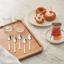 Karaca Boreas Silber 6-teiliges Teelöffel-Set in Box