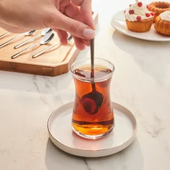 Karaca Boreas Silber 6-teiliges Teelöffel-Set in Box