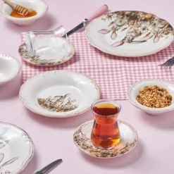 Karaca Bunny für 2 Personen Frühstücksset und Servierschalen, 12 Teilig