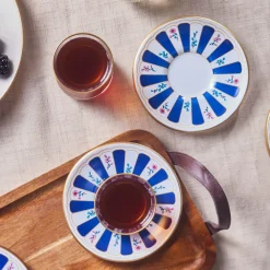 Karaca Bursa Türkisches Teeglas-Set, 12-teilig, Marineblau