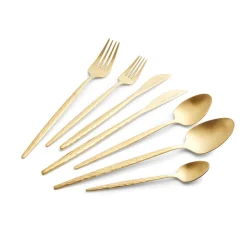 Karaca Callisto Besteckset für 12 Personen, 84-teilig, Gold