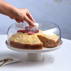 Karaca Calvin Tortenkuppel mit Fuß 28 cm