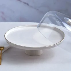 Karaca Calvin Tortenkuppel mit Fuß 28 cm