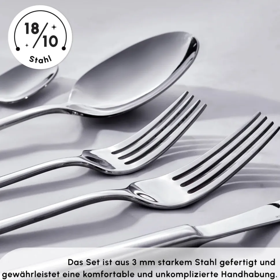 Karaca Carmelo Premium mit Boxed Besteckset, 91 Teilig