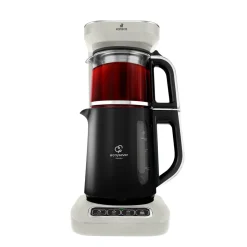 Karaca Caysever Robotea Pro 4 in 1 sprechender automatischer Teekocher Wasserkocher und Filterkaffeemaschine, Starlight, 2500W