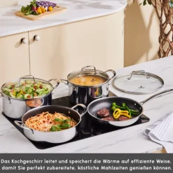 Karaca Ceramica Steel 3Ply Edelstahl-Kochgeschirr-Set