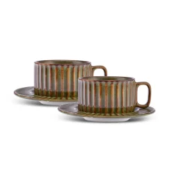 Karaca Cereus Tee-Set für 2 Personen, 4 Teilig, Grün