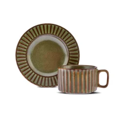 Karaca Cereus Tee-Set für 2 Personen, 4 Teilig, Grün