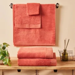 Karaca Chandler Modal Gästehandtuch, Koralle, 30x50cm