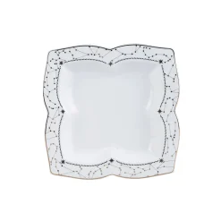 Karaca Comet quadratisches Frühstücksset und Servierschalen für 6 Personen 32-teiliges