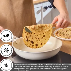 Karaca Comfort 6-teiliges Keramik-Kochgeschirrset mit abnehmbaren Griffen