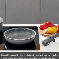Karaca Comfort 6-teiliges Kochgeschirr-Set mit Abnehmbaren Griffen