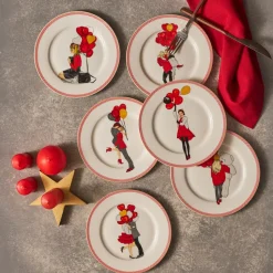 Karaca Couple Kuchenteller Set für 6 Personen