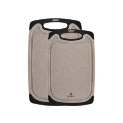 Karaca Daily Creme 2er-Set Schneidebrett in Granitoptik