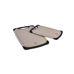 Karaca Daily Creme 2er-Set Schneidebrett in Granitoptik