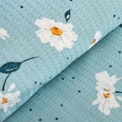Karaca Daisy 100% Baumwolle Doppelbett Deckenbezug Set, Mint