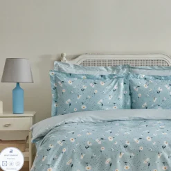 Karaca Daisy 100% Baumwolle Doppel Bettbezug Set, Mint