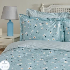 Karaca Daisy 100% Baumwolle Einzelbett Bettwäsche Set, Mint