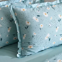 Karaca Daisy 100% Baumwolle Einzelbett Piké-Set, Mint