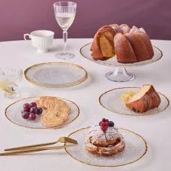 Karaca Dalia Gold Dessert-Set für 6 Personen, 7 teilig