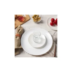 Karaca Darcy White for 6 Personen Frühstücksset und Servierschalen, 26 Teilig