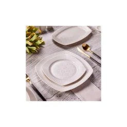 Karaca Deren 57-teiliges Tafelservice für 12 Personen aus Porzellan