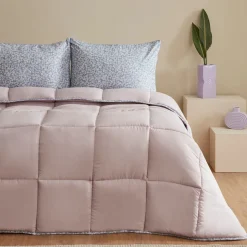 Karaca Dexie Doppel Bettdecken Set, Rosa, 200x200, 50x70 cm