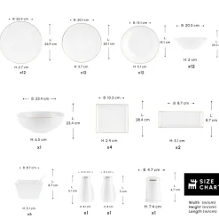 Karaca Donatella 70-Teiliges Tafelsservice Für 12 Personen – New Bone
