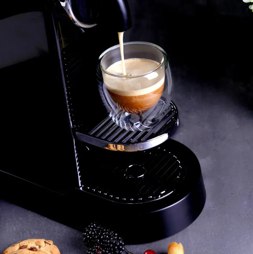 Karaca Doppelwand Borosilikat Glas Espresso Tassenset für 2 Personen 80 ml