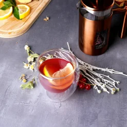 Karaca Doppelwand Borosilikat Glas Latte Cup Set für 2 Personen 350 ml