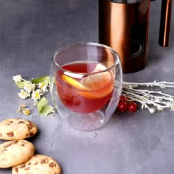 Karaca Doppelwand Borosilikat Glas Latte Cup Set für 2 Personen 350 ml