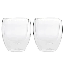 Karaca Doppelwand Borosilikat Glas Latte Cup Set für 2 Personen 350 ml
