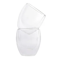 Karaca Doppelwand Borosilikat Glas Latte Cup Set für 2 Personen 350 ml