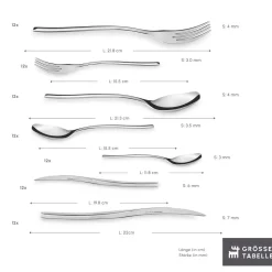 Karaca Dora 316+ Premium 84 Teiliges Für 12 Personen Besteck Set