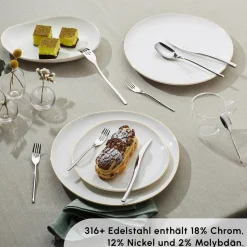 Karaca Dora 316+ Premium 84 Teiliges Für 12 Personen Besteck Set