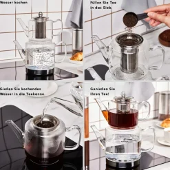 Karaca Dora Glas-Teekanne XL