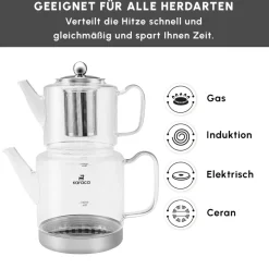 Karaca Dora Glas-Teekanne XL