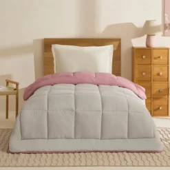 Karaca Double Face Bettdecke Pudra - Hellgrau 135X200