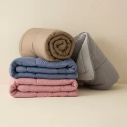 Karaca Double Face Bettdecke Pudra - Hellgrau 155X220