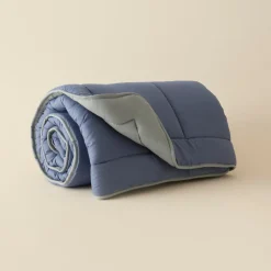 Karaca Double Face Decke Blau-Mint 155x220