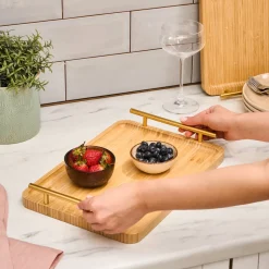 Karaca Duotroy Bambus Schneidebrett Tablett, Farblos