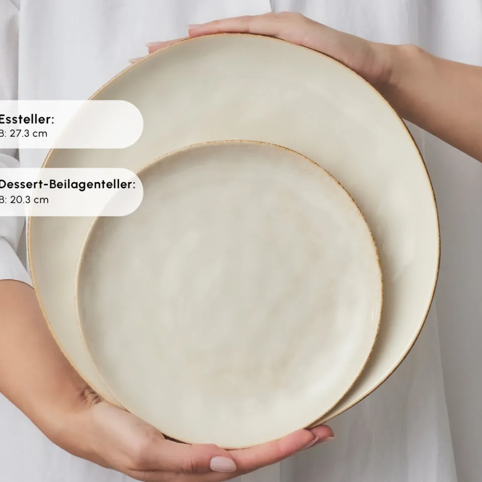 Karaca Earth Collection Aria 55-teiliges Tafelservice für 12 Personen Beige