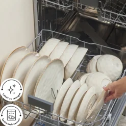 Karaca Earth Collection Aria 55-teiliges Tafelservice für 12 Personen Beige