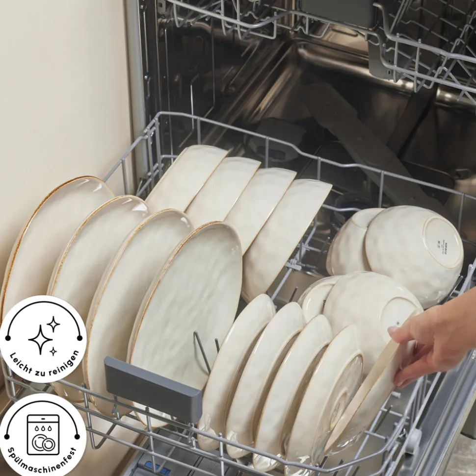 Karaca Earth Collection Aria 55-teiliges Tafelservice für 12 Personen Beige