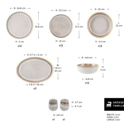 Karaca Earth Collection Earthy Light Reactive 52-Teiliges 12-Personen Geschirrset