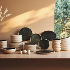 Karaca Earth Collection Galactic 55-teiliges Tafelservice für 12 Personen – Weiß